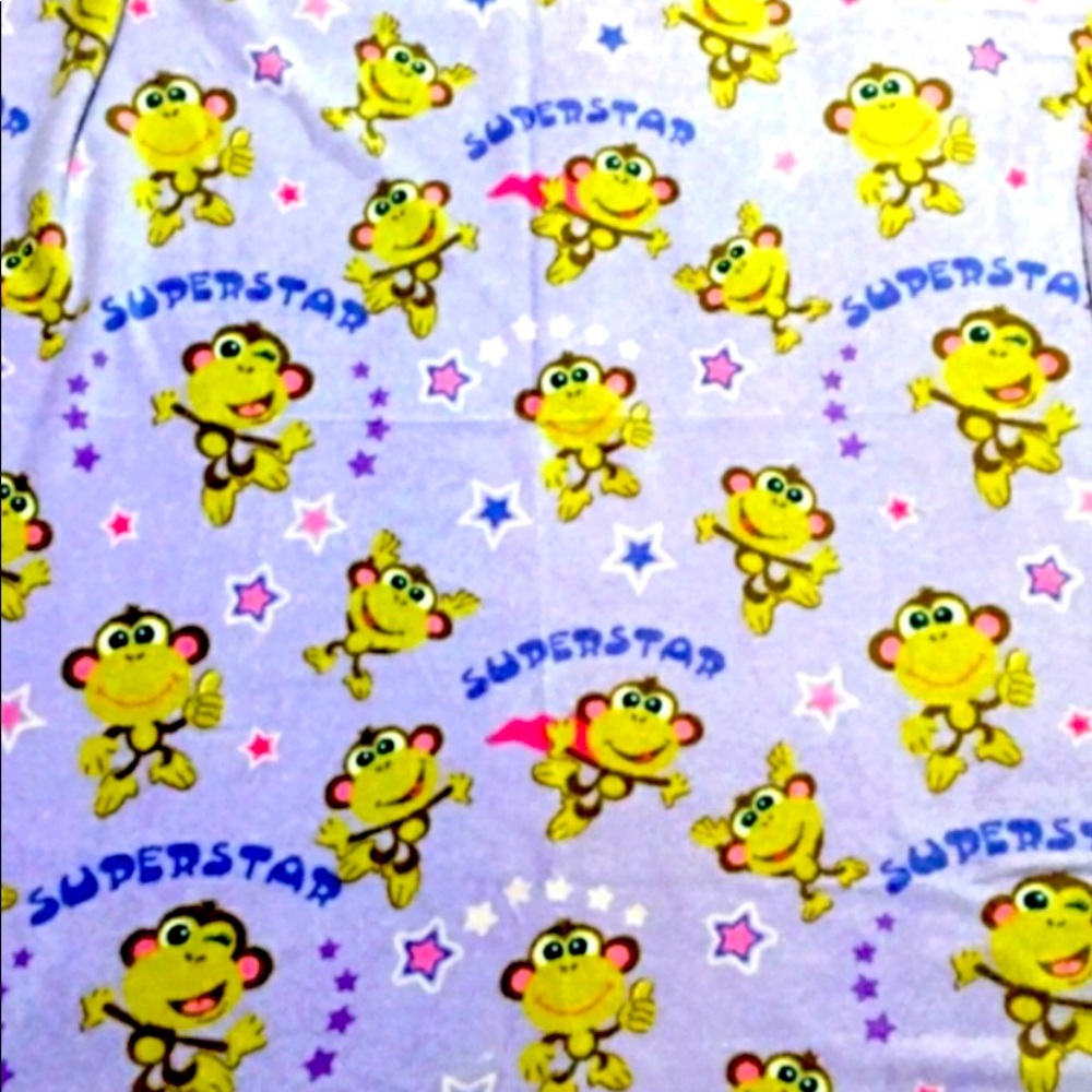 American Kids purple SuperStar monkey blanket
